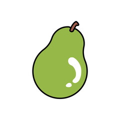 Avocado Fruit Vector Icon. suitable for children's learning