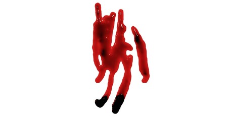 3d render of blood stain, splatter or spatter for crime scene or violence concept