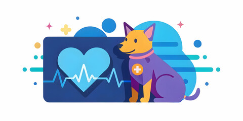Close Up of Patient's Pulse with Glowing Therapy AI Pet Symbolizing Connection in Futuristic Biofeedback Therapy Stock Photo Concept