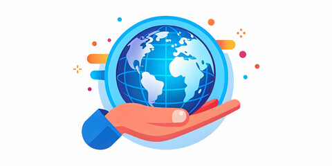 Close Up of Fingers Touching a Floating Holographic Globe Symbolizing Global Connectivity and Comfort in Remote Work Through Advanced Technology - Macro Shot