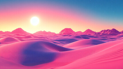 desert under a gradient starry sky, symbolizing isolation, mystery, and the beauty of nature’s simplicity. The dunes represent resilience and the timelessness of Earth's landscapes