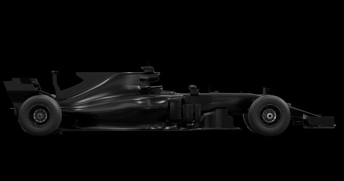 F1 racing car animations on transparent alpha channels