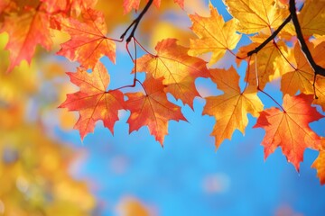 Fallen Leaves Season Background created with Generative AI