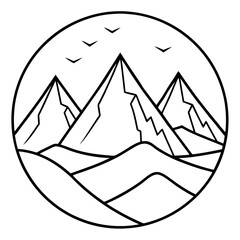 mountains-line-art