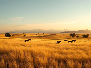Wide View of South American Grassland 