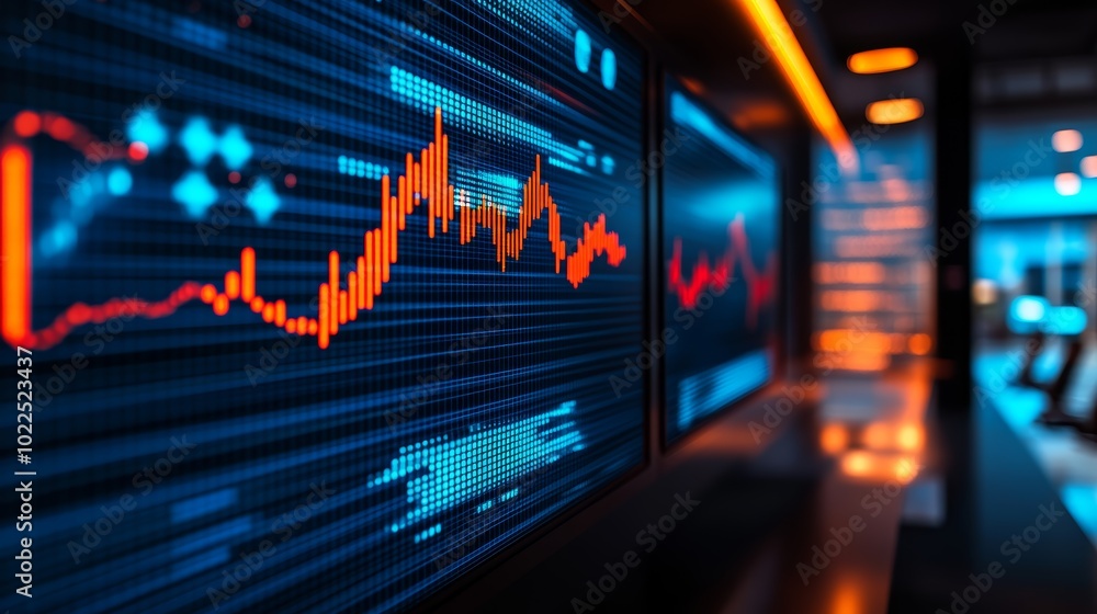 Poster data visualization and analytics, colorful graphs depicting trends insights for business performance