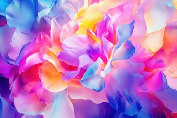 Fototapeta premium Vibrant multicolored abstract floral background