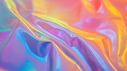 Colorful holographic texture with vibrant rainbow reflections