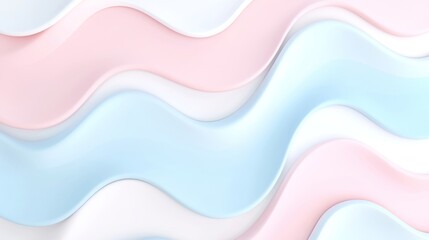 A smooth, wavy pattern in pastel colors of pink, blue, and white, creating a calming effect.