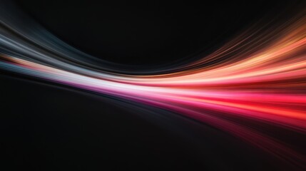 Abstract colorful light wave on dark background