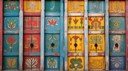 colorful indian door