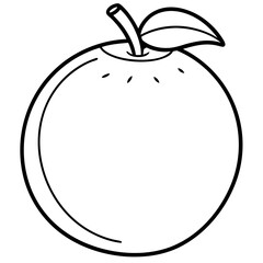 vector illustration of a cocona fruit  line art