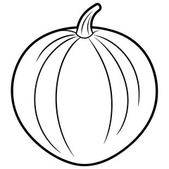 vector illustration of a cupua-u fruit  line art