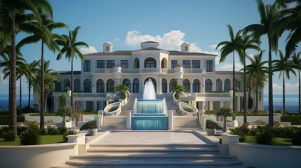 luxurious house on beach