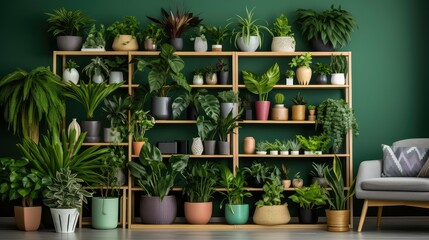 livingroom plant shelf