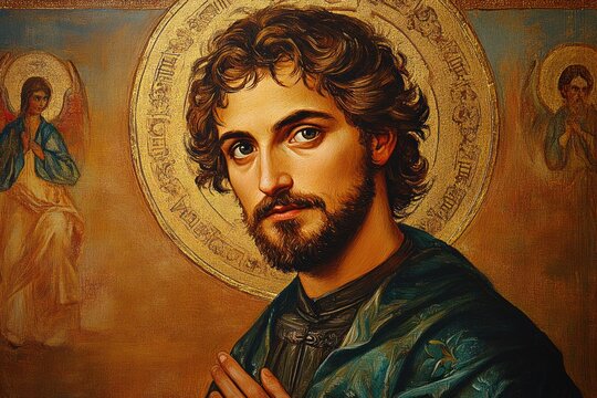 Sacred icon: A portrait of Saint Josaphat, capturing the revered image of this martyr and bishop, symbolizing faith and devotion, that reflect the spiritual significance of his life and legacy.