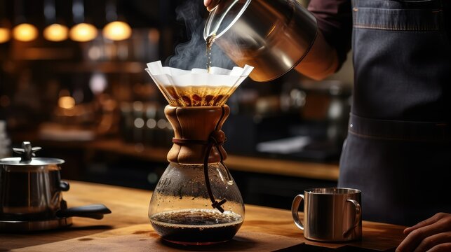 brewing pour over coffee maker