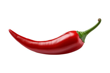 Red chili pepper isolated on transparent background