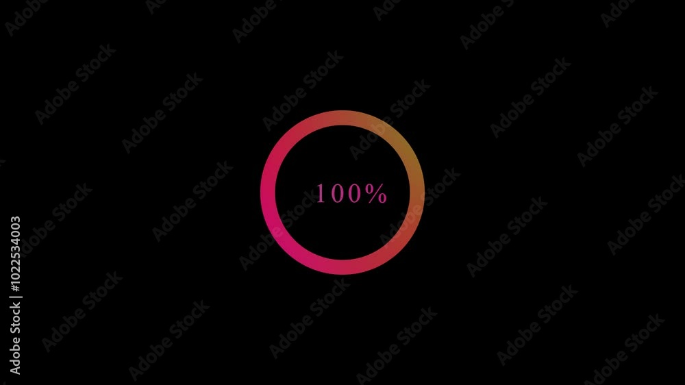 Poster loading bar circle animation. futuristic bar loading screen motion graphic with black background. 4k