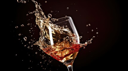 celebration wine glass splash