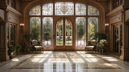 Fototapeta premium sunlight doors open
