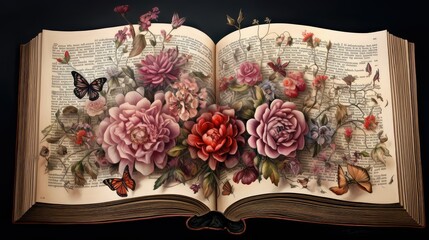 poems open book pages