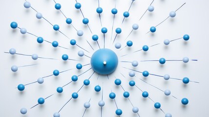 design blue push pin