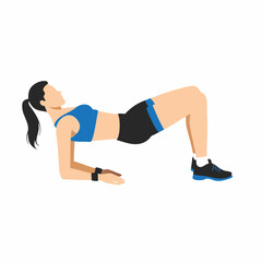 Active Bridge Exercise: A person executes a bridge exercise, demonstrating the strength-building form of the exercise, highlighting the precision of the movement and the active engagement of muscle.