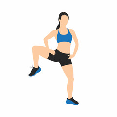 Fototapeta premium young woman exercising woman-leg-raises