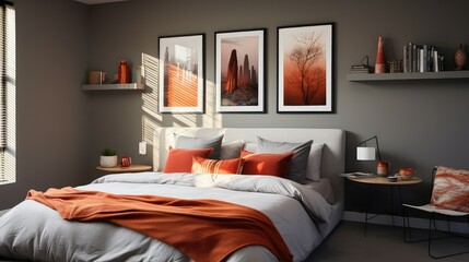 bedroom showcase interior wall