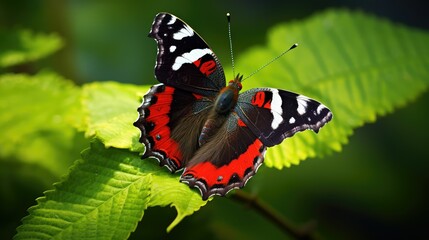 foliage red admiral
