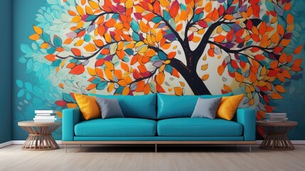 leaves wall decals
