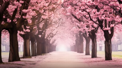 flowers spring trees background