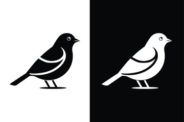 Black Bird Silhouettes. Vector Icons and Design Elements for Logos