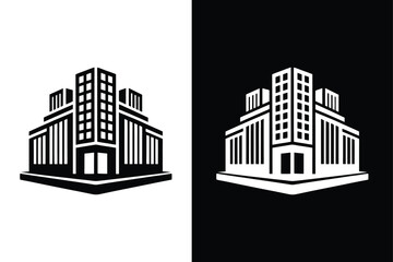 Fototapeta premium Skyscraper and City Icons. Real Estate, Hospital, Museum, and More Architectural Designs