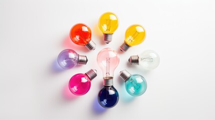 led lightbulb on white background