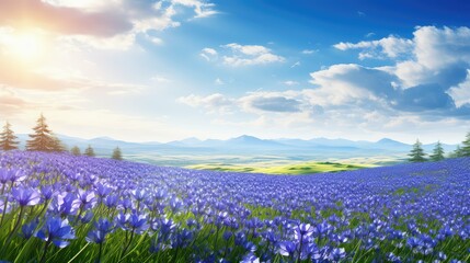 vibrant spring background blue