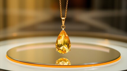 Golden Yellow Topaz Necklace