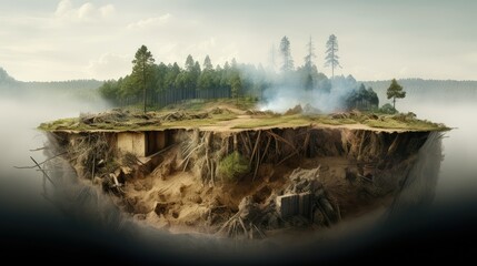 Fototapeta premium atmosphere green house gas emissions