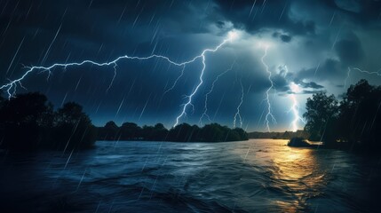 river lightning water