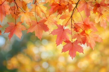 Obraz premium Fallen Leaves Season Background created with Generative AI