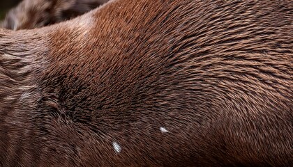 Close-Up of Otter's Rich, Textured Fur Displaying Detailed Patterns and Natural Shades in a Macro Wildlife Shot
