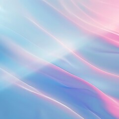 Obraz premium A minimalist light art background with smooth gradients of pastel blue and pink, accented by soft rays of light that create a gentle atmosphere. 8k UHD, suitable for high-quality printing or 