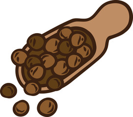 handdrawn black pepper illustration