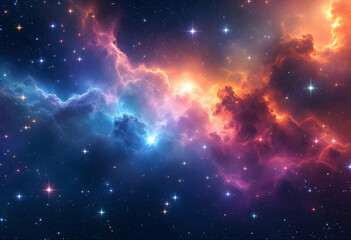 Fototapeta premium Cosmic Nebula with Stars