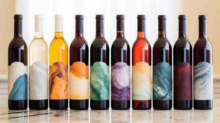 color wine bottle invite