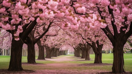 Naklejka premium pink budding tree