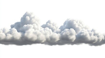A fluffy white cloud formation against a bright background.