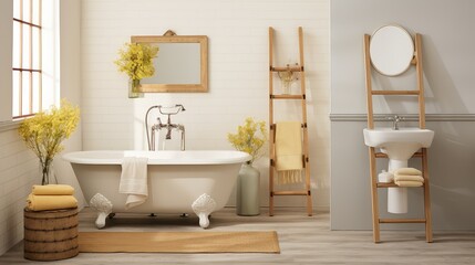 clawfoot farm house decor