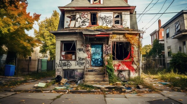 roof abandoned house exterior